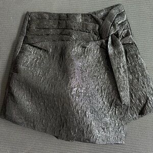 THML Metallic Textured Mini Skirt